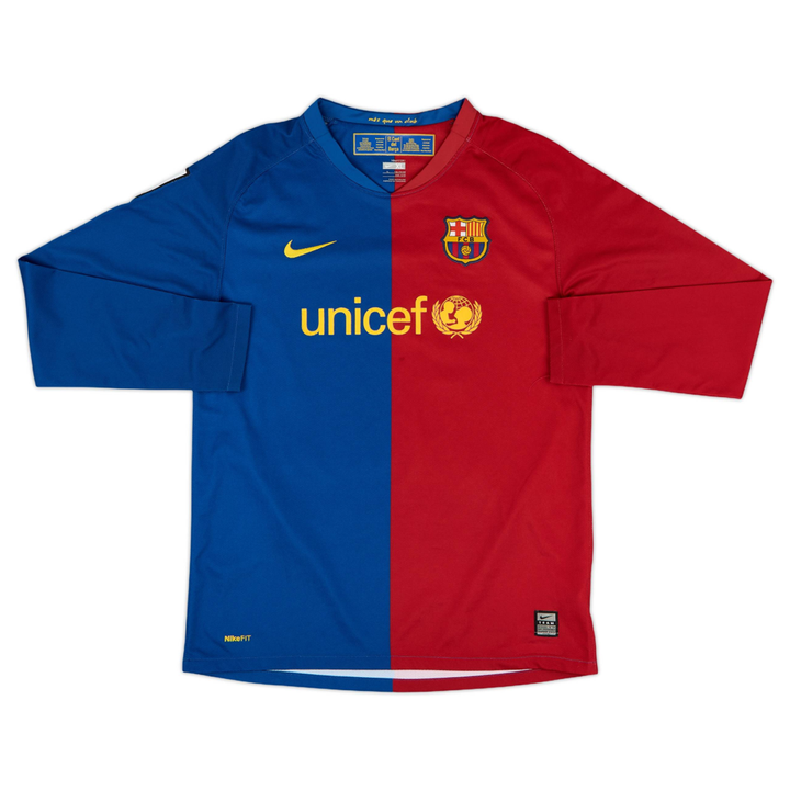 2008-09 FC Barcelona Domicile Manches Longues
