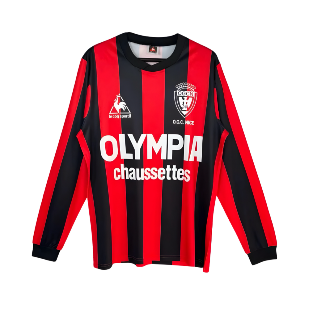 1977-78 OGC Nice Thuis Lange Mouw